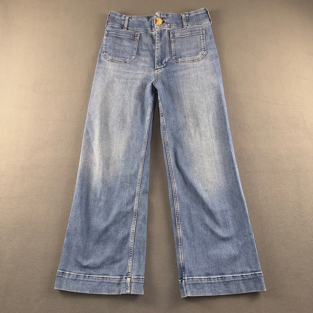 Maeve by Anthropologie The Colette Wide-Leg Cropped Jean Light Wash 27 OB1679387